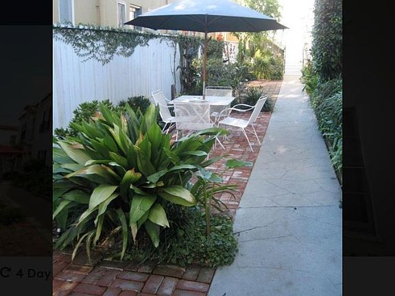 Patio with outdoor seating.