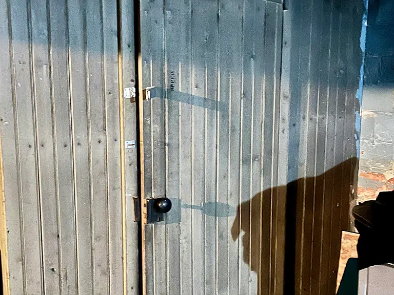 Storage locker in the basement