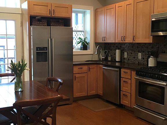 Recently updated kitchen with lots of cabinet storage and high-end Bosch appliances