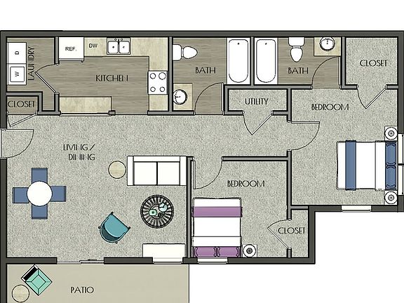 2 BR 2 BA 2 BR 2 BA