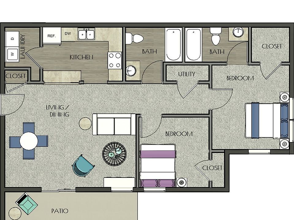 2 BR 2 BA 2 BR 2 BA