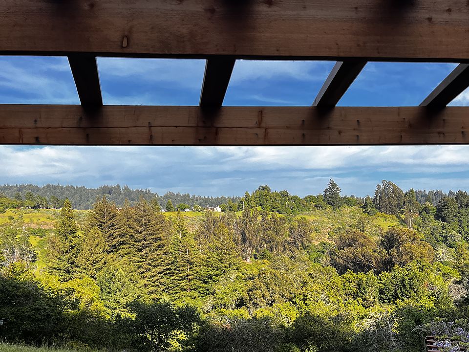 View from primary yurt patio during spring