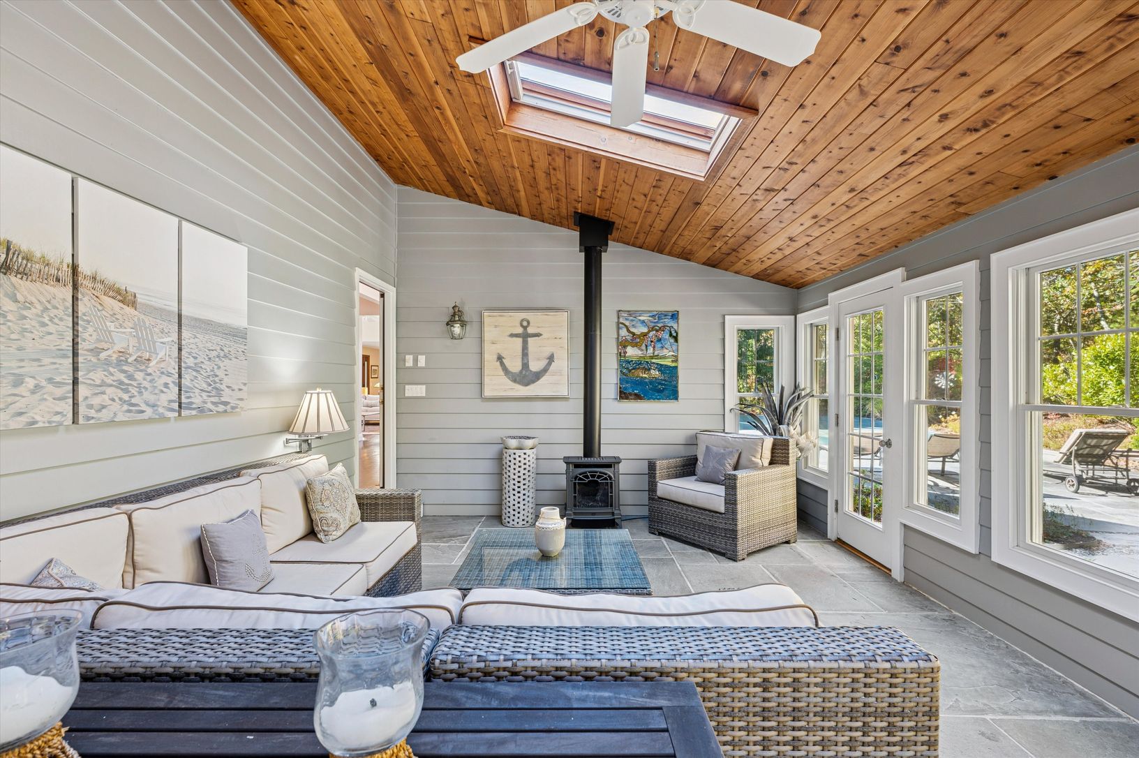  Enclosed Porch With Fireplace
