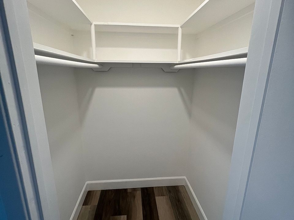 Walk in closet in master bedroom