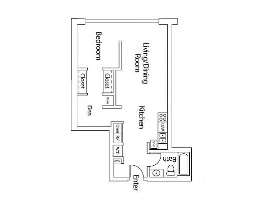 Floor plan 1X1 E