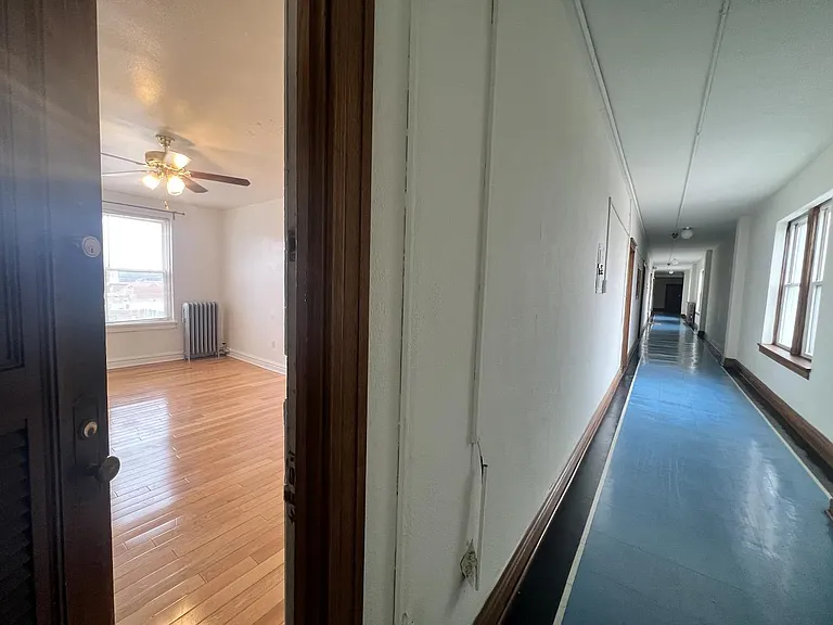 View from entry door of the hallway.