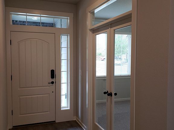 French doors into the office