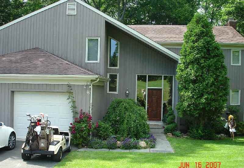Facing the golf course