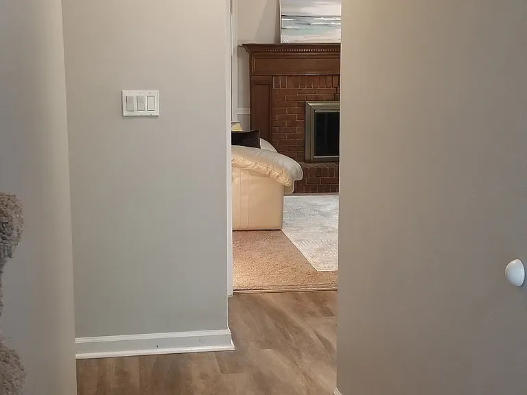 View from the entry hallway towards the Living Room