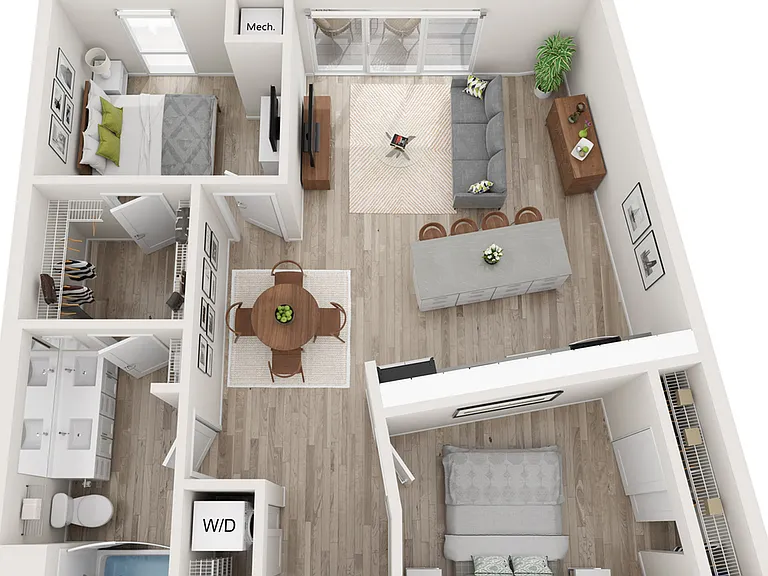 Plan C3 | 2 bedroom, 1 bathroom Plan C3 | 2 bedroom, 1 bathroom