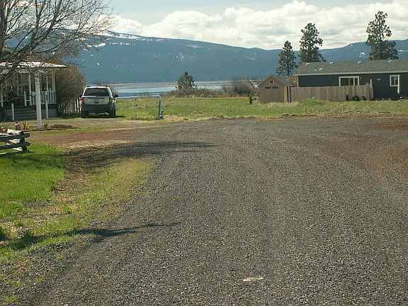 Front of lot looking west