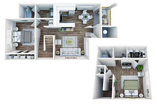 Floor plan 1044 2 Bed 2 Bath - Renovation
