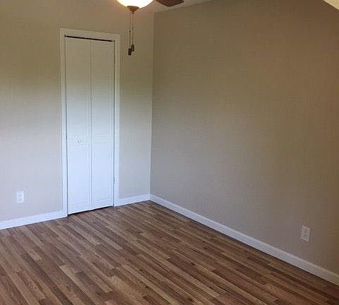 Bedroom, brand new floors and paint, walk-in closet.