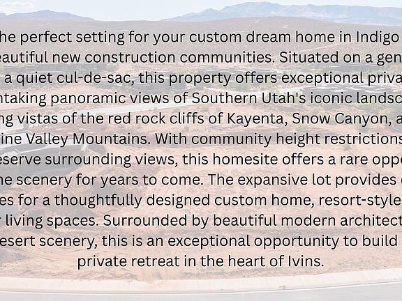 2nd image of Indigo Trails Subdivision Lot 72