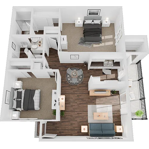 Floor plan 2 Bed 2 Bath
