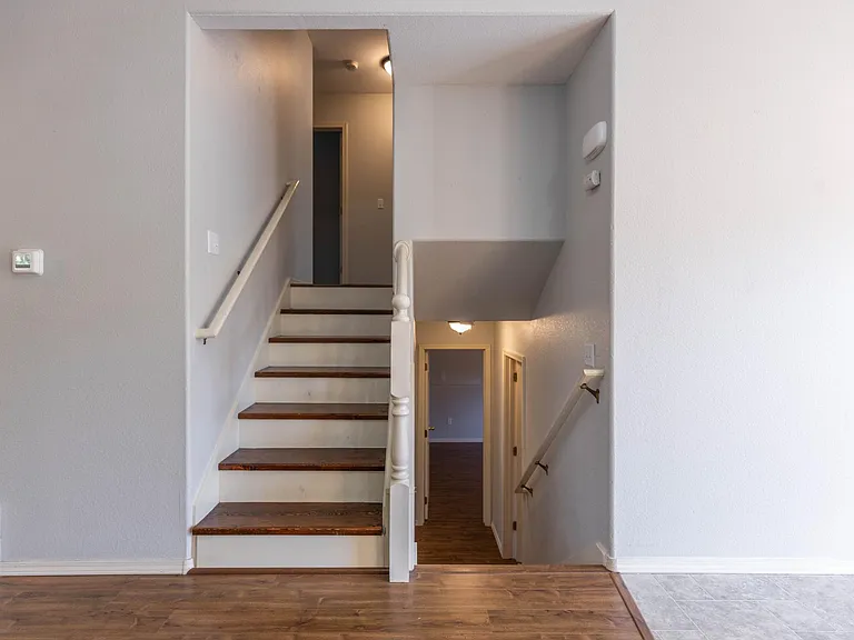 stairs for upper and lower levels (standing on the main level)