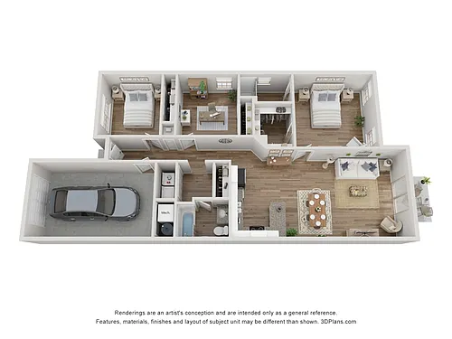 Floor plan 3BR/2BA