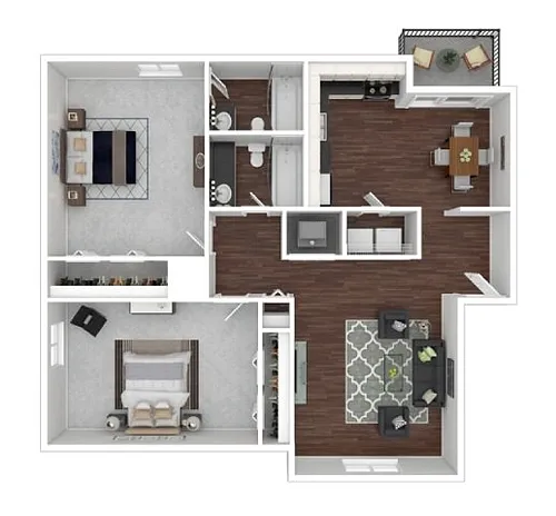 Floor plan 2 Bedroom 2 Bathroom