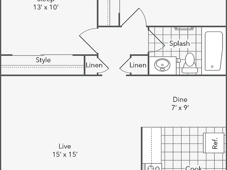 Park | 2-Bedroom Floorplan Park | 2-Bedroom Floorplan