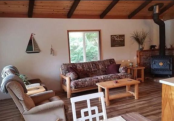 Futon couch and chairs