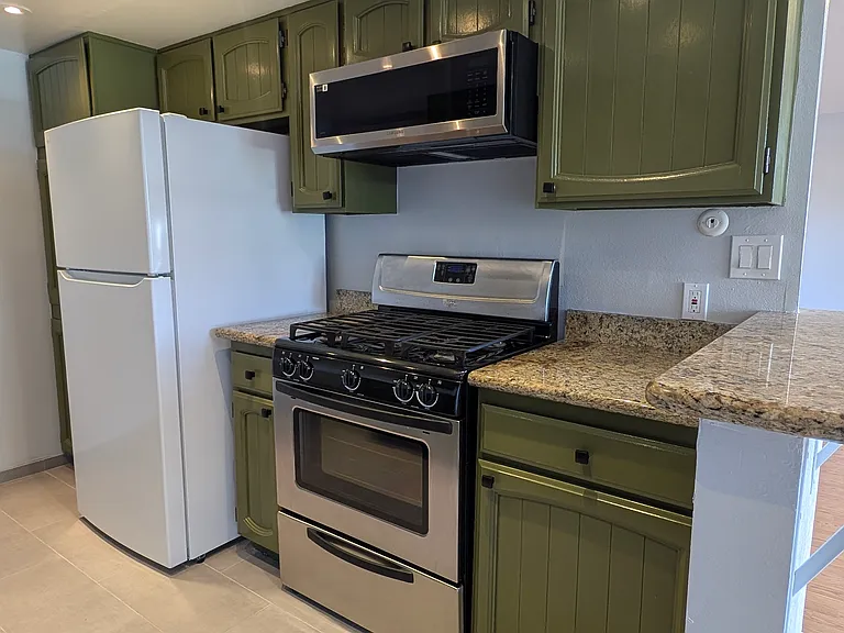 Kitchen with new fridge