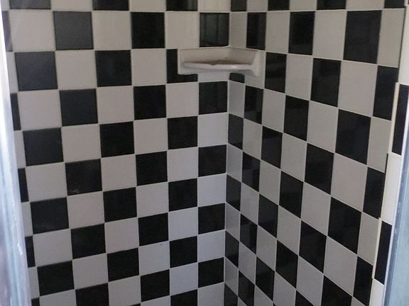 Main house tiled shower
