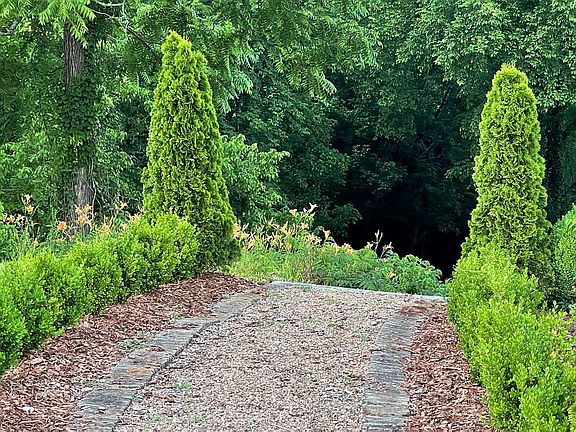 stone stairway to river