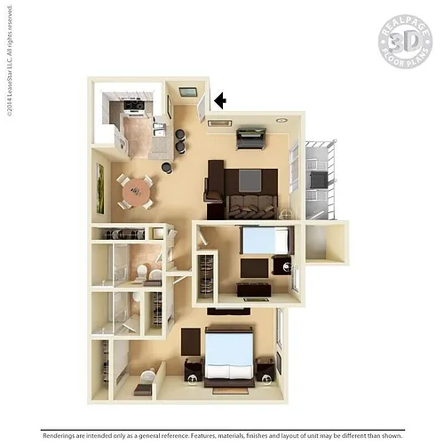 Floor plan 2X2M BR