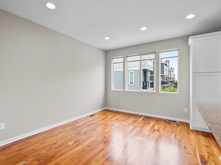 Spacious dining room for full size dining room table