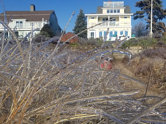 Looking back at the house from the private beach. Home built circa: 1895