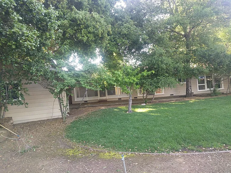 backyard -- garage is on the left