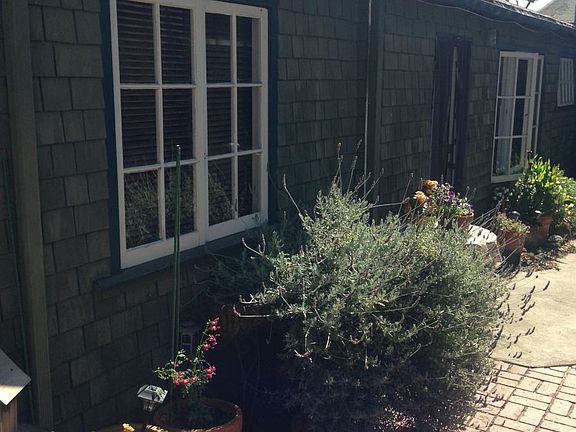 Front of cottage from outdoor deck