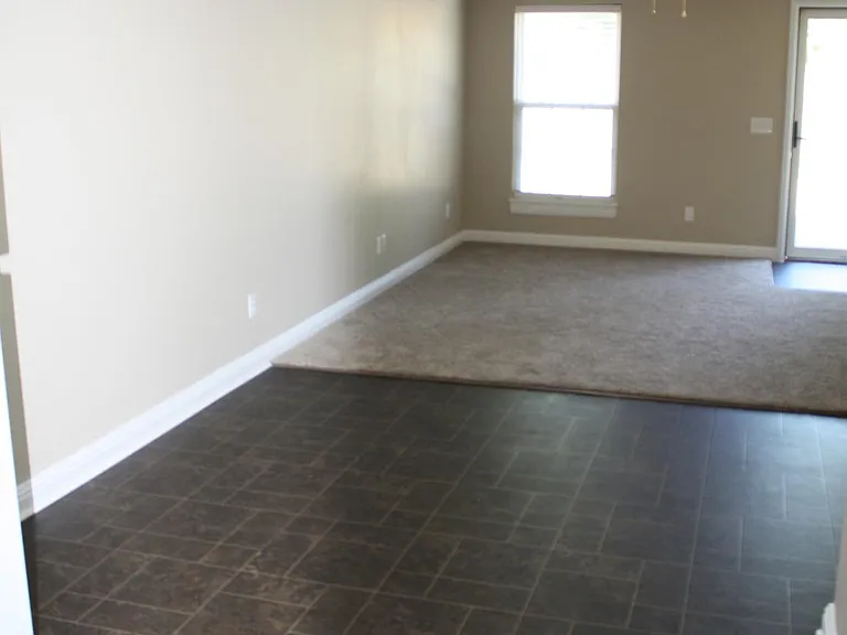 Living room and dining room