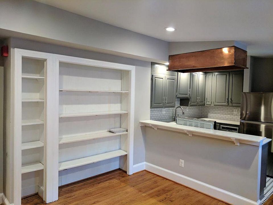 Dining room built ins and edge of kitchen.