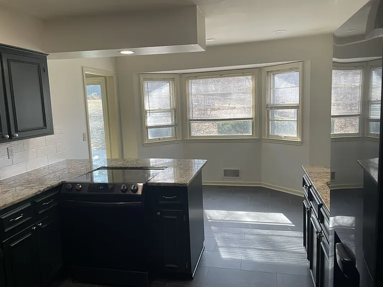 Kitchen open up to eat in kitchen.