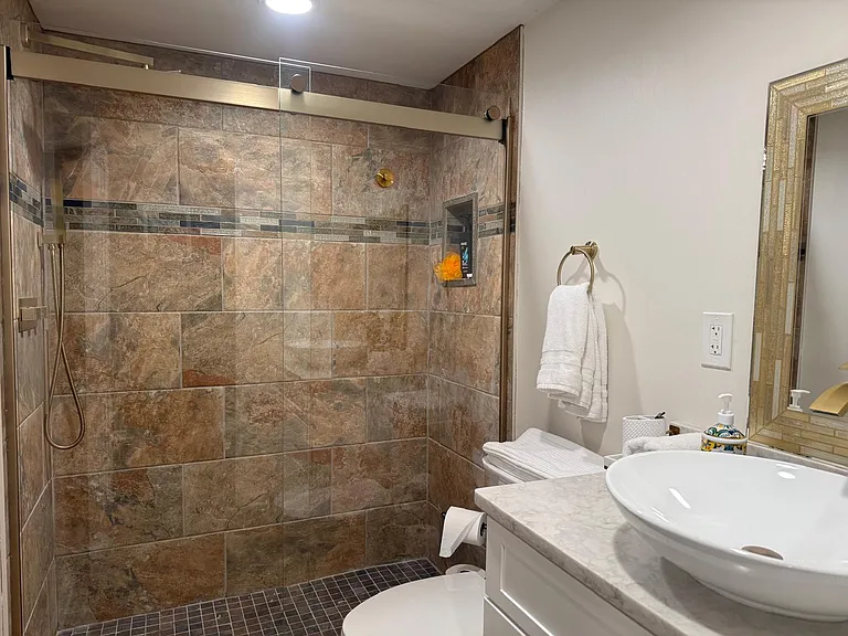 Full Bath in Basement with Stand-in Shower