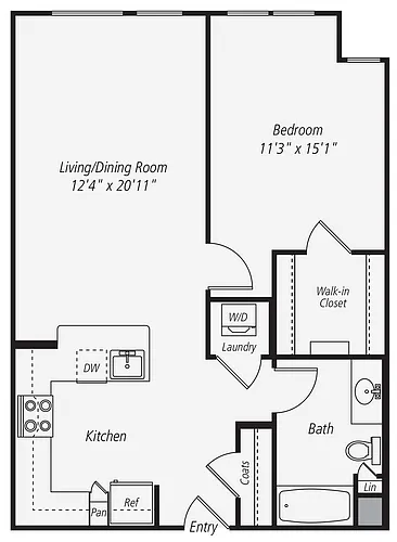 Floor plan A1-203-303-403