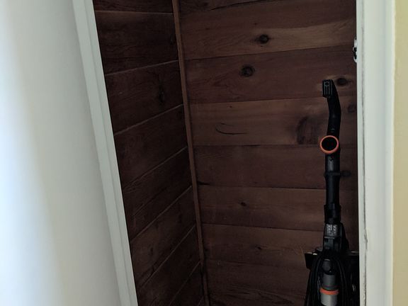 Coat closet in hallway