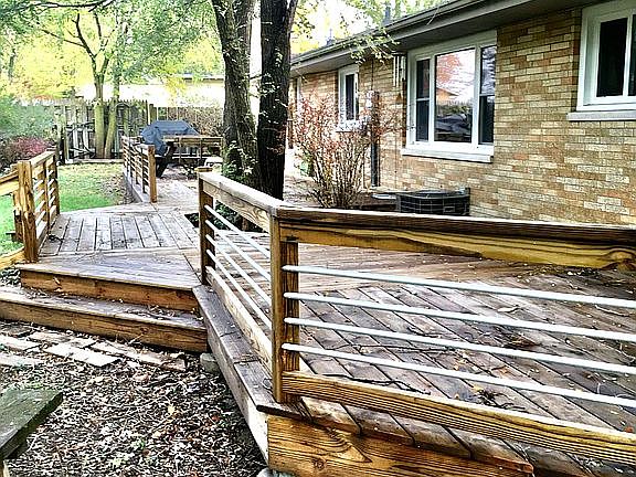 new deck at back of house