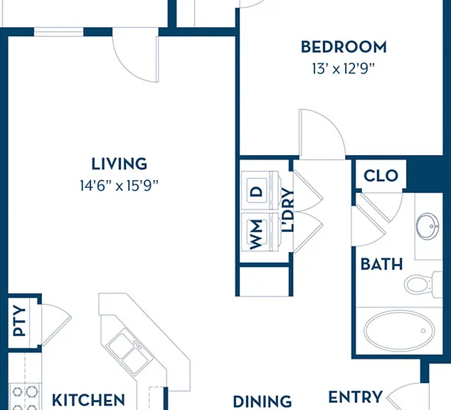 1 Bedroom | 1 Bath | 890 SF | Renovated 1 Bedroom | 1 Bath | 890 SF | Renovated