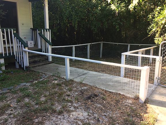 Small fenced pet area