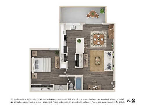 Floor plan 1 Bed 1 Bath