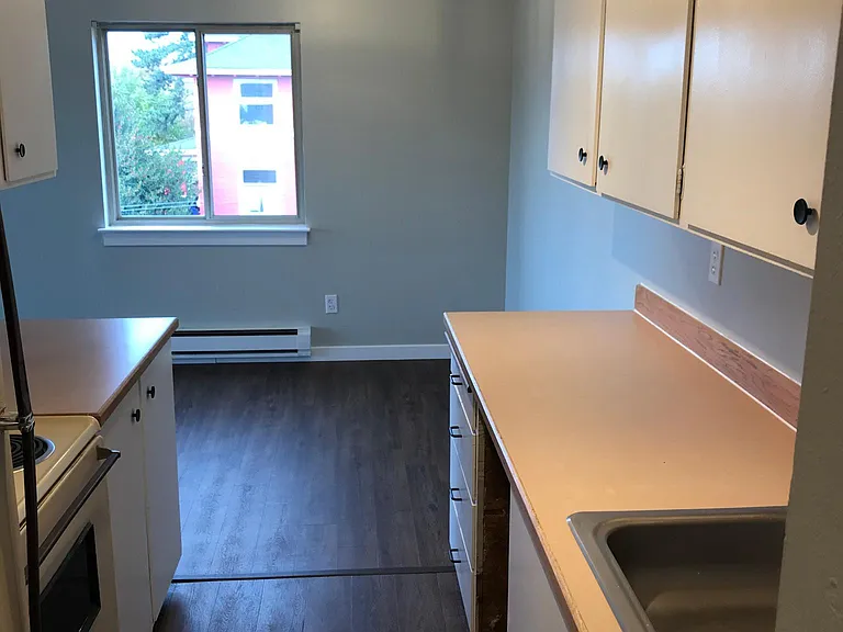 Kitchen and Dining area with north facing window
