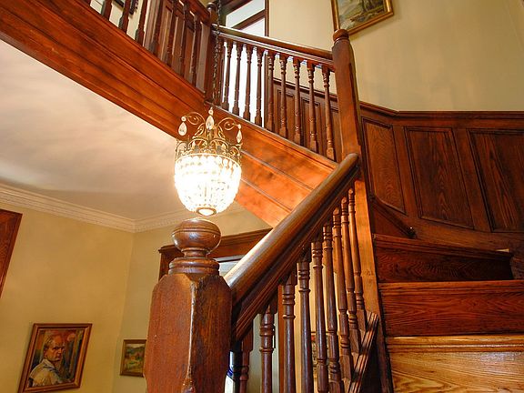 Beautifully restored chestnut staircase