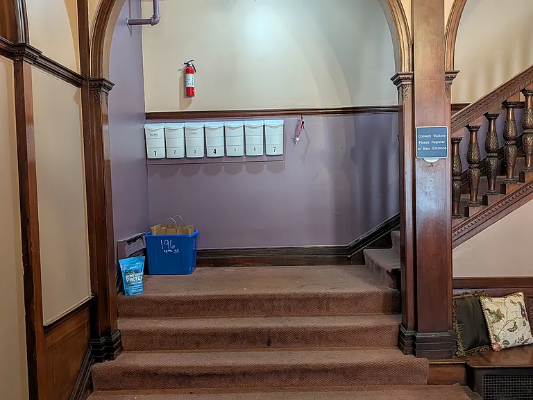 Lobby with mailboxes