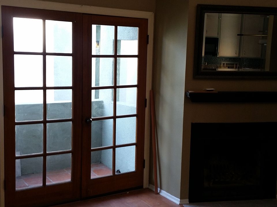 French doors leading to patio off the living room