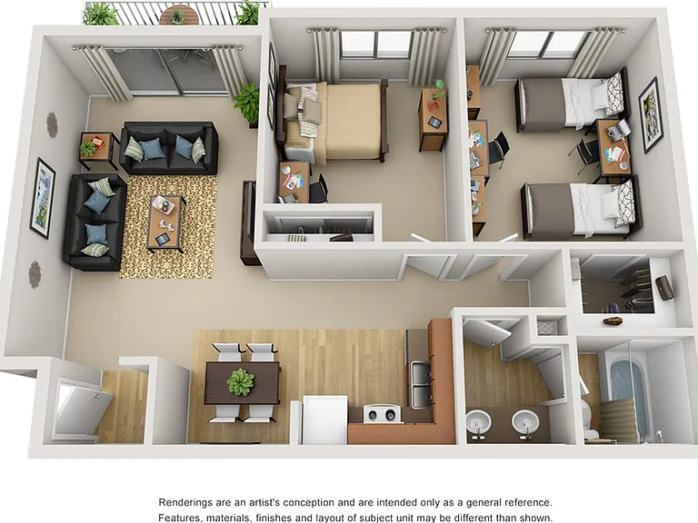 2 Bedroom | 1 Bathroom Shared 2 Bedroom | 1 Bathroom Shared