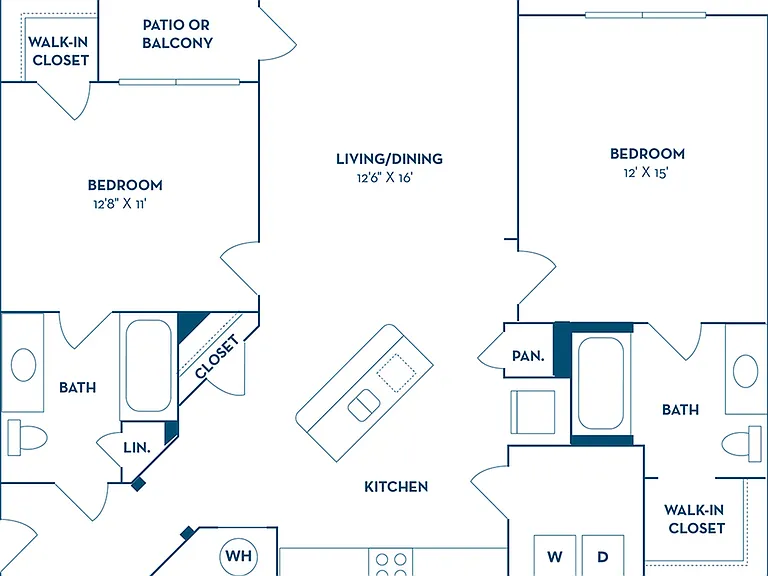 2 Bedroom | 2 Bath | 1093 SF | Renovated 2 Bedroom | 2 Bath | 1093 SF | Renovated