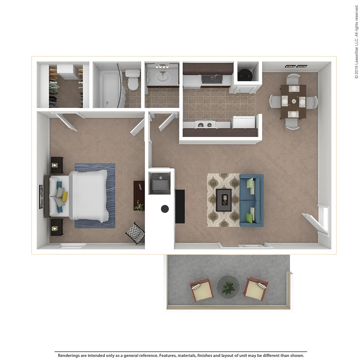 Floor plan 1 Bed 1 Bath