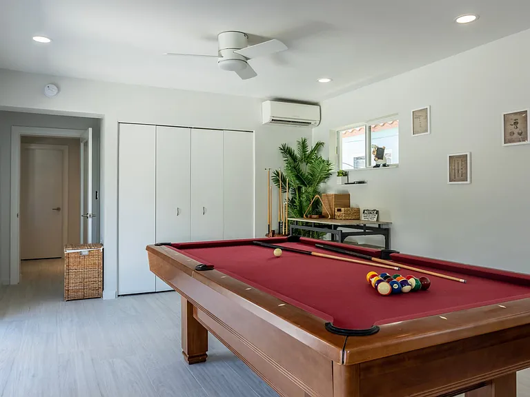 Billiards table in the separate isolated entertainment room.